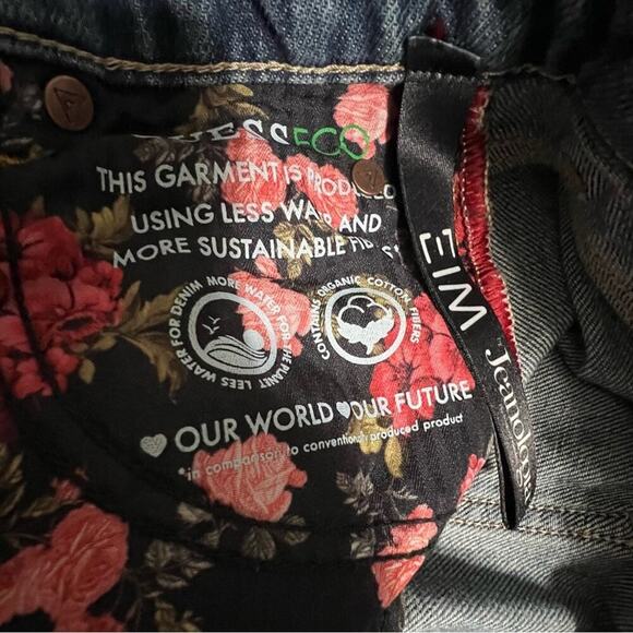 Guess Jeans Eco High-Rise 80s Straight Leg Denim Jeans In Confidence Wash - Picture 11 of 14